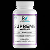 Supreme Woman 60-Capsule Women's Multivitamin bottle – white and purple-blue RetailVitamin label for daily nutrient support