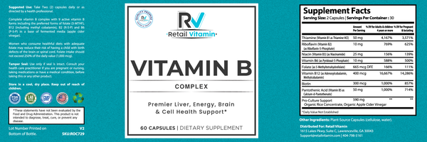 Bio-Active Methyl‑B Complex — 60 Capsules — alternate view
