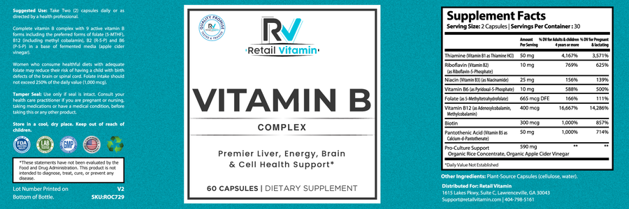Bio-Active Methyl‑B Complex — 60 Capsules