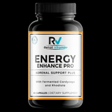 Energy Enhance Pro Daily Supplement - 60 Capsules bottle with white and blue RetailVitamin label